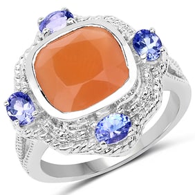 4.23 CT Genuine Peach Moonstone and