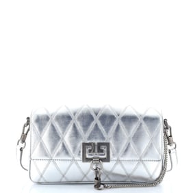 Givenchy Charm Shoulder Bag Quilted Leather