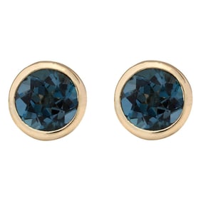 Topaz Earrings In 14K Yellow Gold