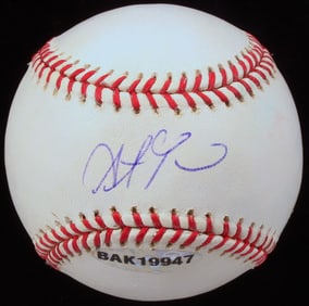 steve pearce signed official MLB baseball