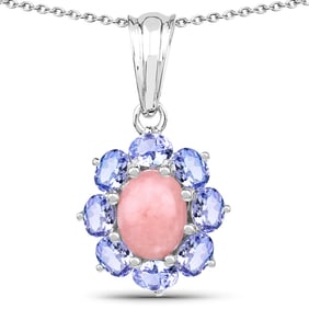 2.46 CT Genuine Pink Opal and