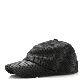 Hermes Lambskin Perforated Cap 58 Black