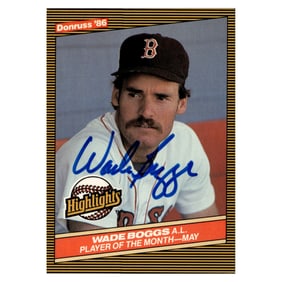 wade boggs boston red sox autographed