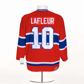 guy lafleur autographed montreal canadiens vintage