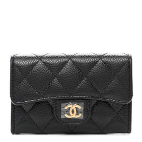 Chanel Caviar Quilted Flap Card Holder