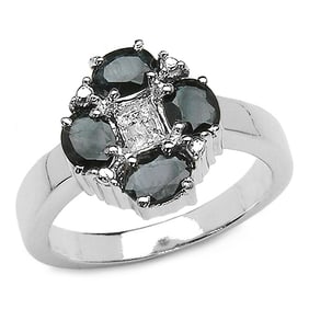 2.02 CT Genuine Black Sapphire &