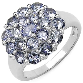 1.83 CT Genuine Tanzanite 14K White