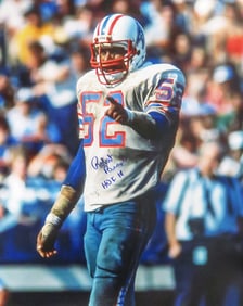 robert brazile signed houston oilers action