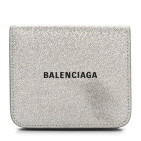 Balenciaga Metallized Grained Calfskin Logo Cash