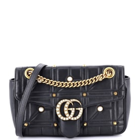 Gucci Pearly GG Marmont Flap Bag