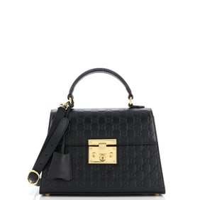 Gucci Padlock Top Handle Bag Guccissima
