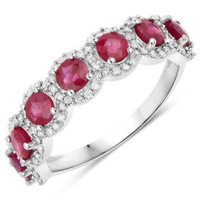 1.69 CT Genuine Ruby and White