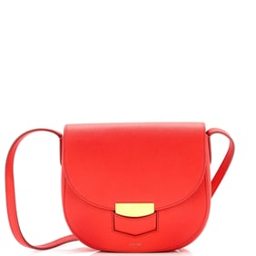 Celine Trotteur Crossbody Bag Grainy Leather