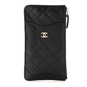Chanel Lambskin Quilted Classic Flat Wallet