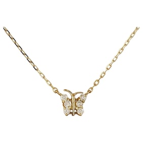 Exquisite Natural Diamond Butterfly Necklace In