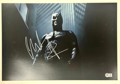 christian bale signed batman dark knight