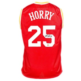 robert horry signed houston red basketball