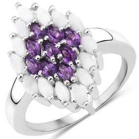 1.89 CT Genuine Opal and Amethyst