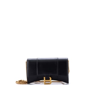 Balenciaga Hourglass Chain Wallet Leather