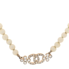 Chanel Enamel Crystal CC Flower Choker