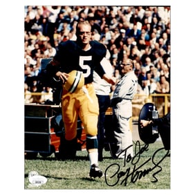 paul hornung green bay packers autographed