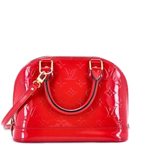 Louis Vuitton Alma Handbag Monogram Vernis