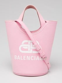 Balenciaga Pink Canvas Wave XS Crossbody