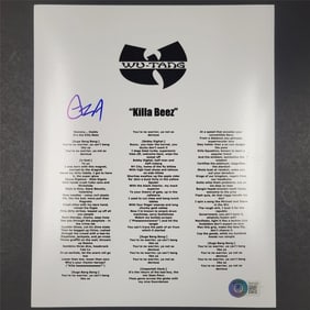 gza wu tang clan signed "killa