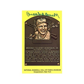 Brooks Robinson Autographed HOF Plaque (JSA
