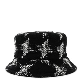 Chanel Tweed Bucket Hat S Black
