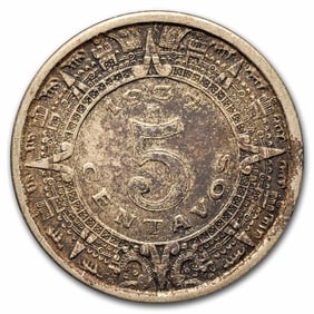 1936-1942 Mexico Copper-Nickel 5 Centavos Avg