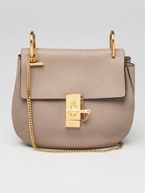 Chloe Motty Grey Pebbled Leather Small