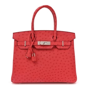 Hermes Ostrich Birkin 30 Bougainvillea