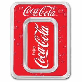 Coca-Cola 1 oz Silver Colorized Bar