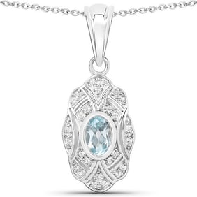 0.63 CT Genuine Blue Topaz and