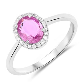 1.12 CT Genuine Pink Sapphire and