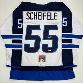 autographed/signed mark scheifele winnipeg white hockey