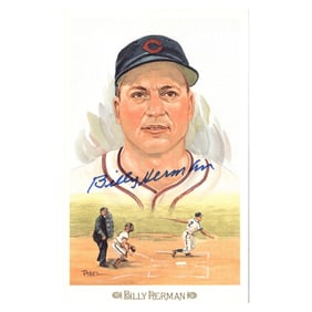 billy herman cleveland indians autographed signed