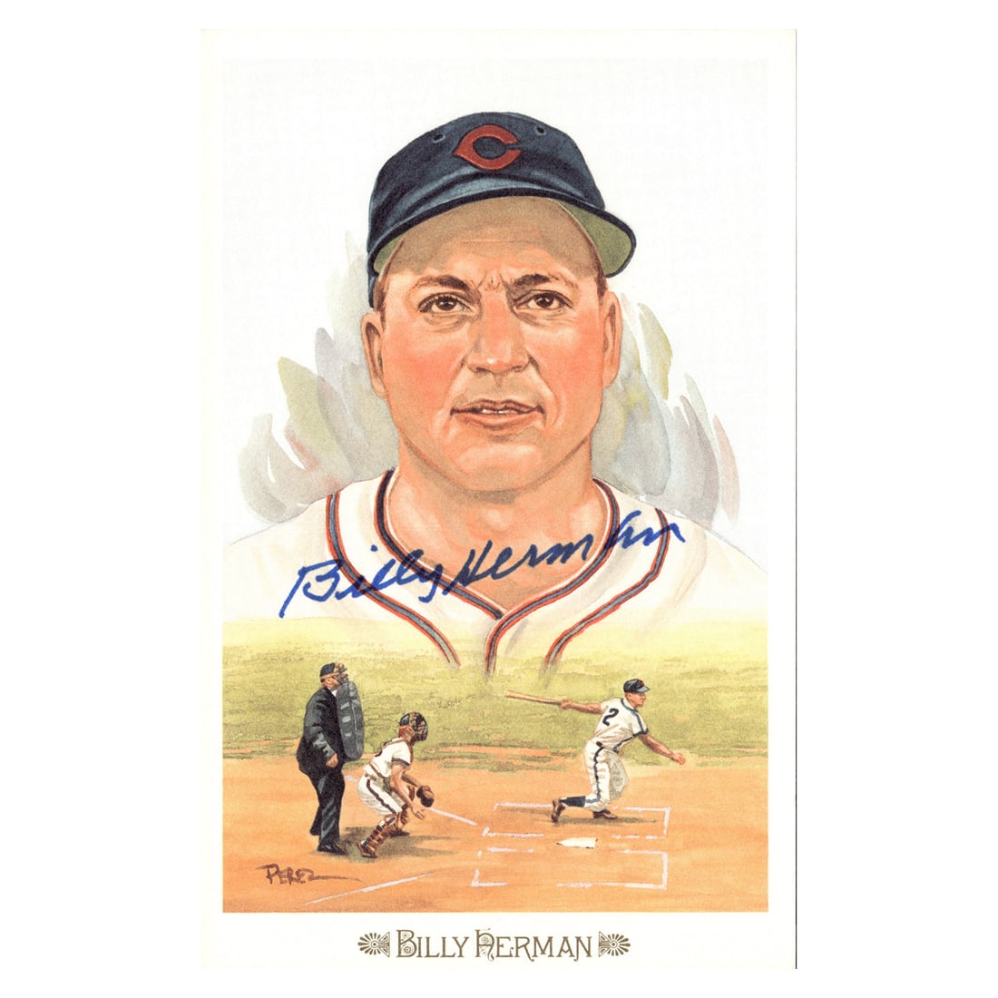 billy herman cleveland indians autographed signed: billy herman cleveland indians autographed signed perez steele 1989 postcard #5669/10000 (JSA COA #ax09830) Billy Herman Cleveland Indians Autographed Signed Perez Steele 1989 Postcard #5669/10000 (JS