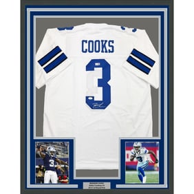 framed autographed/signed brandin cooks 35x39 dallas