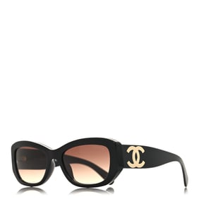 Chanel Acetate Rectangle Sunglasses 5493 Black