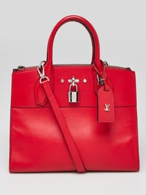 Louis Vuitton Red Smooth Leather City