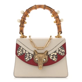 Gucci Goatskin Pearl Mini Fox Broche