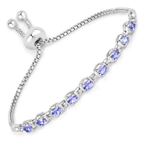 1.53 CT Genuine Tanzanite 14K White