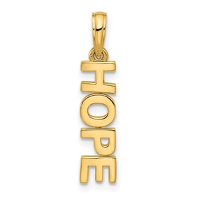 14K Yellow Gold HOPE Pendant -