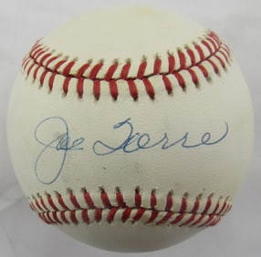 joe torre signed auto rawlings baseball