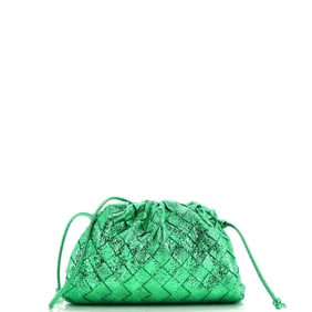 Bottega Veneta The Pouch Crinkled Metallic