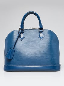 Louis Vuitton Blue Epi Leather Alma