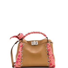 Fendi Peekaboo Bag Leather with Ribbon
