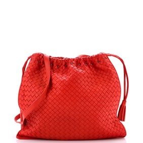 Bottega Veneta Drawstring Tassel Tote Intrecciato